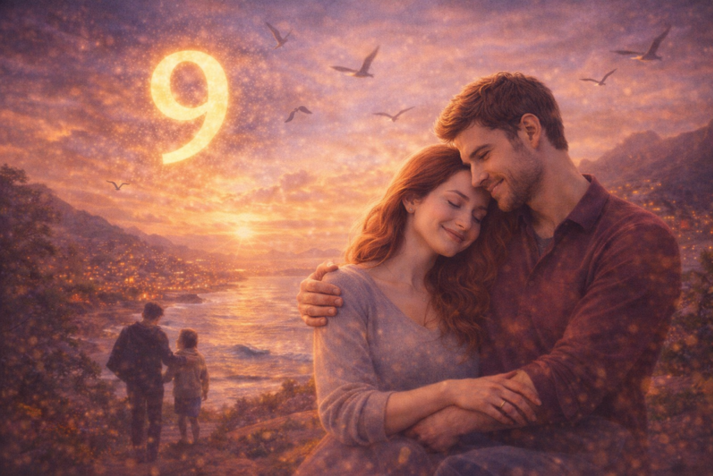 Life Path Number 9 numerology personality traits representing compassionate lover energy, emotional wisdom and soulful relationships.