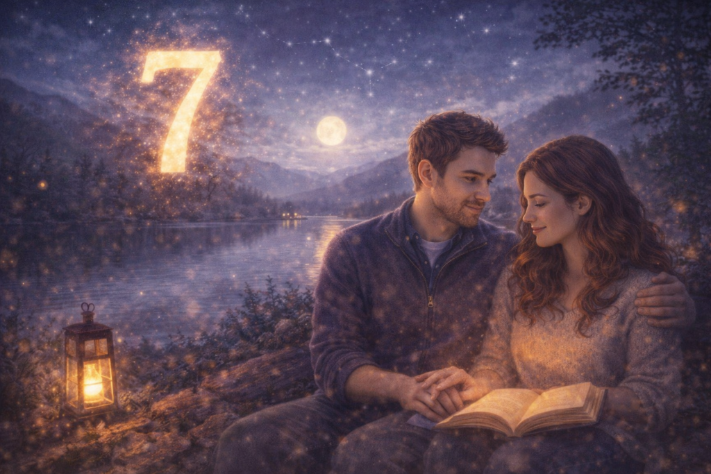 Life Path Number 7 numerology personality traits representing deep thinker energy, spiritual connection and meaningful relationships.
